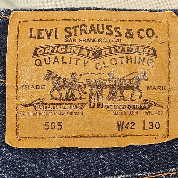 Levi's Vintage 90's Orange Tab  505 Jeans W42 L 30 Made in USA - Picture 14 of 15